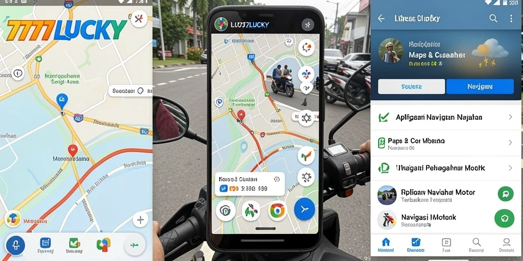 Tampilan antarmuka aplikasi Navigasi Motor 777LUCKY yang menarik dan informatif.