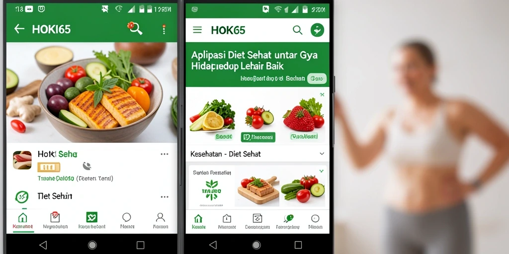 Tampilan antarmuka HOKI65 untuk pelacakan diet sehat.