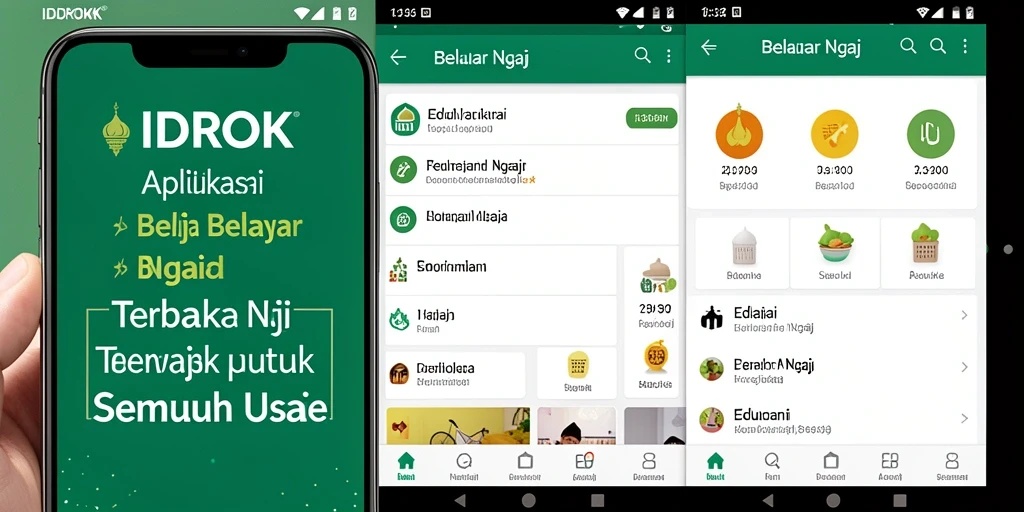 Screenshot aplikasi IDROK menampilkan antarmuka pengguna yang interaktif dan ramah.
