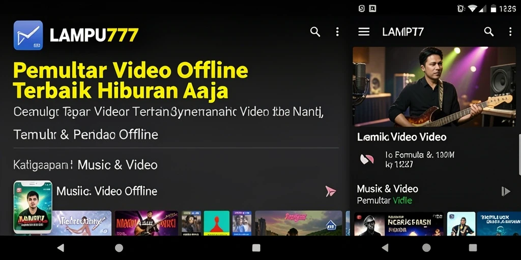 Antarmuka LAMPU777 yang intuitif untuk Pemutar Video Offline.