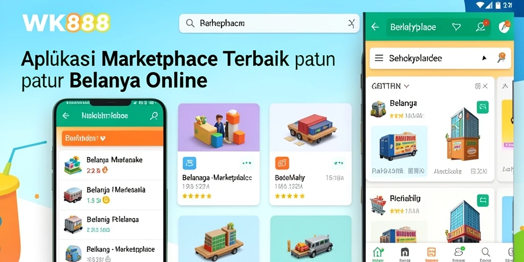 Antarmuka user-friendly WK888 menunjukkan berbagai pilihan produk Marketplace.