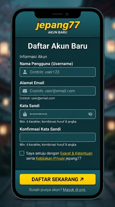 Buat Akun Baru jepang77 Dengan Mudah dan Cepat